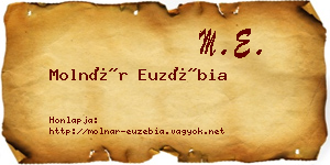 Molnár Euzébia névjegykártya